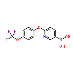 {6-[4-(Trifluoromethoxy)phenoxy]-3-pyridinyl}boronic acid Structure