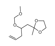 2-[2-(methoxymethoxy)pent-4-enyl]-2-methyl-1,3-dioxolane结构式