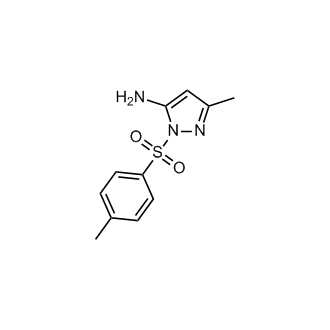 3-甲基-1-甲苯磺酰基-1H-吡唑-5-胺结构式