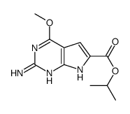 异丙基 2-氨基-4-甲氧基-7h-吡咯并[2,3-d]嘧啶-6-羧酸结构式