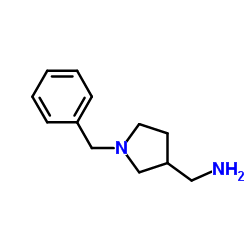 1-苄基-3-(氨甲基)吡咯烷结构式