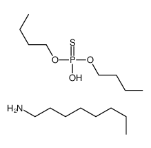 O,O-dibutyl hydrogen thiophosphate, compound with 1-octylamine (1:1)结构式