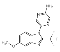 5-[5-甲氧基-2-三氟甲基-1H-苯并咪唑]-2-氨基吡嗪结构式
