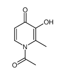 4(1H)-Pyridinone, 1-acetyl-3-hydroxy-2-methyl- (9CI) structure