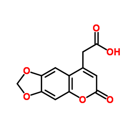 4-羧甲基-6,7-亚甲二氧基香豆素结构式