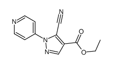 5-氰基-1-(4-吡啶基)-1H-吡唑-4-羧酸乙酯结构式