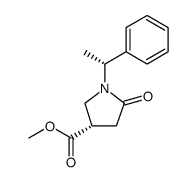 甲基 (3s)-5-氧亚基-1-[(1r)-1-苯基乙基]吡咯烷-3-甲酸基酯结构式