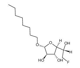 n-octyl 6-deoxy-6-fluoro-β-D-galactofuranoside结构式