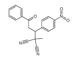 1-Phenyl-3-(4-nitro-phenyl)-4,4-dicyan-pentanon-(1)结构式