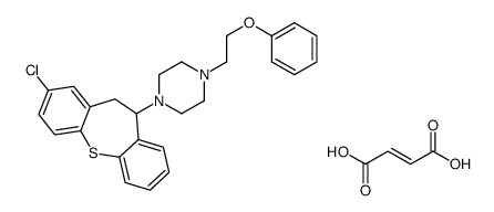 1-(2-Chloro-10,11-dihydrodibenzo(b,f)thiepin-10-yl)-4-(2-phenoxyethyl) piperazine Structure