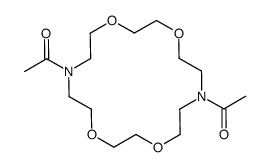 1-(16-acetyl-1,4,10,13-tetraoxa-7,16-diazacyclooctadec-7-yl)ethanone结构式
