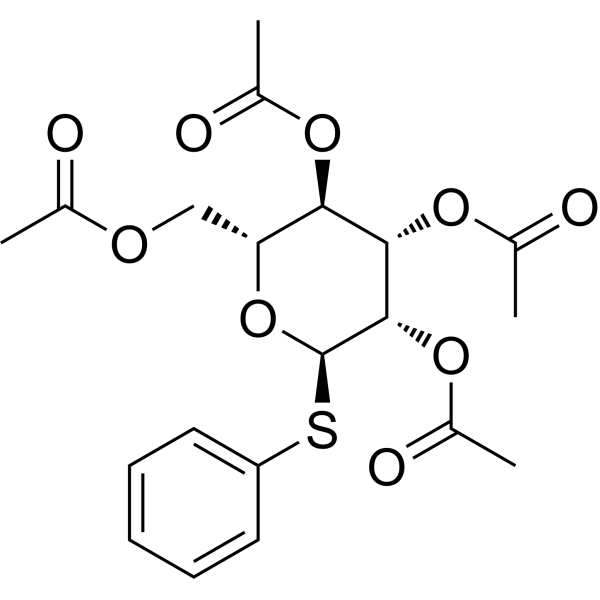 苯基2,3,4,6-四-O-乙酰基-1-硫-α-D-吡喃甘露糖苷结构式