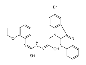1-[[2-(9-bromoindolo[3,2-b]quinoxalin-6-yl)acetyl]amino]-3-(2-ethoxyphenyl)thiourea结构式