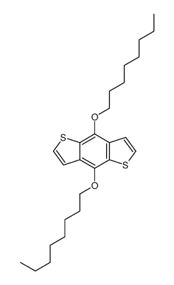 4,8-二正辛基氧代苯并[1,2-b:4,5-b']二噻吩结构式