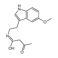 N-[2-(5-methoxy-1H-indol-3-yl)ethyl]-3-oxobutanamide Structure