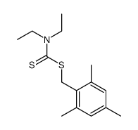 (2,4,6-trimethylphenyl)methyl N,N-diethylcarbamodithioate结构式