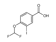 4-(二氟甲氧基)-3-碘苯甲酸结构式