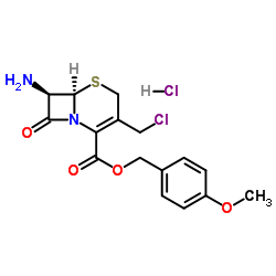 7-氨基-3-氯甲基-3-头孢唑啉-4-羧酸对甲氧苄盐酸盐结构式