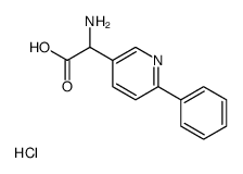 2-氨基-2-(6-苯基-3-吡啶)乙酸盐酸盐结构式