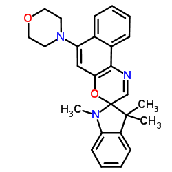 1,3-二氢-1,3,3-三甲基-6'-(4-吗啉基)-螺[2H-吲哚-2,3'-[3H]萘并[2,1-b][1,4]恶嗪]结构式