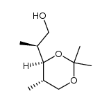 (2S,3R,4S)-3,5-isopropylidenedioxy-2,4-dimethylpentanol Structure