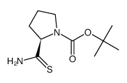(R)-叔-丁基2-氨基甲硫杂酰吡咯烷-1-甲酸基酯结构式