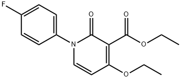 4-乙氧基-1-(4-氟苯基)-2-氧代-1,2-二氢吡啶-3-羧酸乙酯结构式