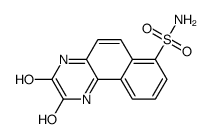 2,3-dihydroxy-7-sulfamoylbenzo(f)quinoxaline结构式