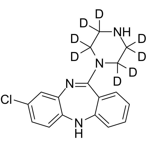 N -去甲氯氮平-d8结构式
