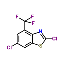 2,6-Dichloro-4-(trifluoromethyl)-1,3-benzothiazole结构式