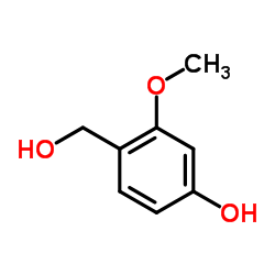4-羟基-2-甲氧基苄醇结构式
