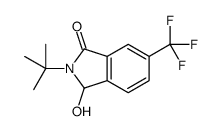 2-t-丁基 -3-羟基-6-三氟甲基异吲哚啉-1-酮结构式