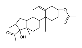3-Acetyloxy-17-hydroxy-16-methylpregn-5-en-20-one结构式