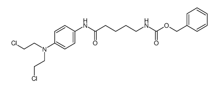 N,N-bis(2-chloroethyl)-4-(5-(N-(benzyloxycarbonyl)amino)pentanamido)aniline Structure