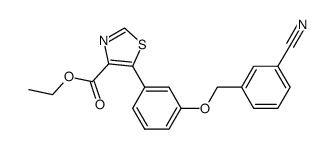 ethyl 5-[3-[(3-cyanobenzyl)oxy]phenyl]-4-thiazolecarboxylate Structure