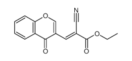 ethyl α-cyano-β-(4-oxo-4H-1-benzopyran-3-yl)acrylate Structure
