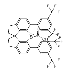 (11aR)-3,7-双[3,5-双(三氟甲基)苯基]-10,11,12,13-四氢-5-羟基-5-氧化物-二茚基[7,1-de：1'' ,7′′-fg] [1,3,2]二氧杂膦酸结构式