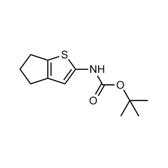 叔丁基(5,6-二氢-4H-环戊基噻吩-2-基)氨基甲酸酯结构式