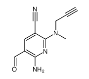 6-amino-5-formyl-2-(methyl(prop-2-yn-1-yl)amino)nicotinonitrile结构式