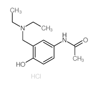 N-[3-(diethylaminomethyl)-4-hydroxy-phenyl]acetamide结构式