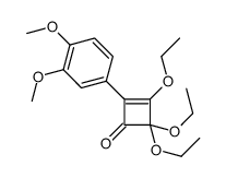2-(3,4-dimethoxyphenyl)-3,4,4-triethoxycyclobut-2-en-1-one结构式