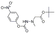 4-硝基苯基-2-(2-叔丁氧基-2-氧代乙基)2-甲基肼羧酸酯结构式