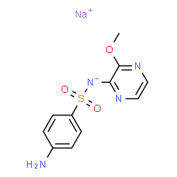 sodium N-(3-methoxypyrazinyl)sulphanilamidate structure