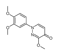 1-(3,4-二甲氧基)苯基-1,4-二氢-3-甲氧基-4-氧代-吡嗪结构式