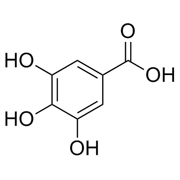 没食子酸; 3,4,5-三羟基苯甲酸结构式