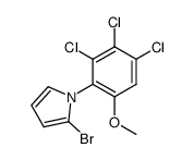 2-bromo-1-(2,3,4-trichloro-6-methoxyphenyl)-1H-pyrrole结构式
