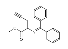 methyl (R,S)-2-(N-diphenylmethylidene)aminopent-4-ynoate Structure
