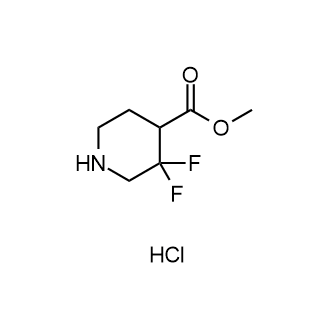 3,3-二氟哌啶-4-羧酸甲酯(盐酸盐)结构式