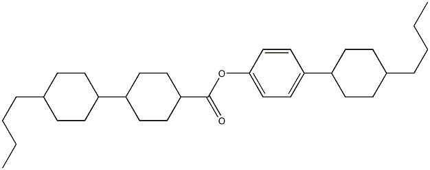 (all-trans)-4'-butyl-[1,1'-Bicyclohexyl]-4-carboxylic acid 4-(4-butylcyclohexyl)phenyl ester structure