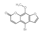 7H-Furo[3,2-g][1]benzopyran-7-one, 4-bromo-9-methoxy- structure
